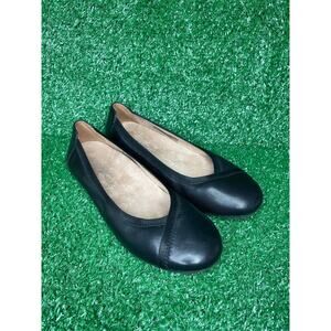 Vionic Carroll Black Leather Ballet Flats Womens Size 6.5